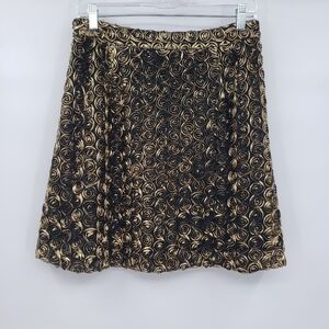 ALICE BY TEMPERLEY Donna Lamé Rosette-appliquéd Tulle Mini Skirt
